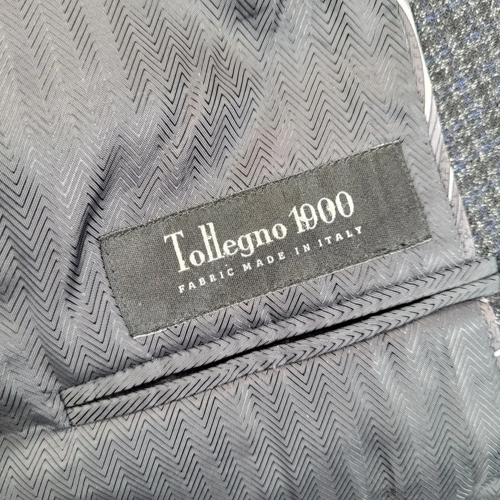 Jos A Bank Reserve Sport Coat 48L Gray Tollegno 1900‎ Italian Fabric Wool Blazer